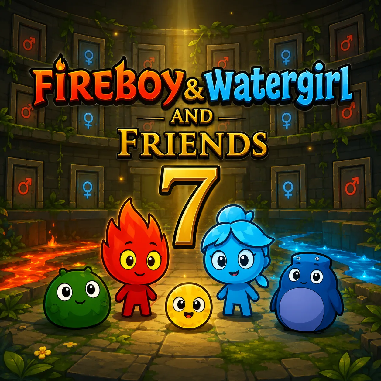PLay Fireboy & Watergirl 7: and Friends now!