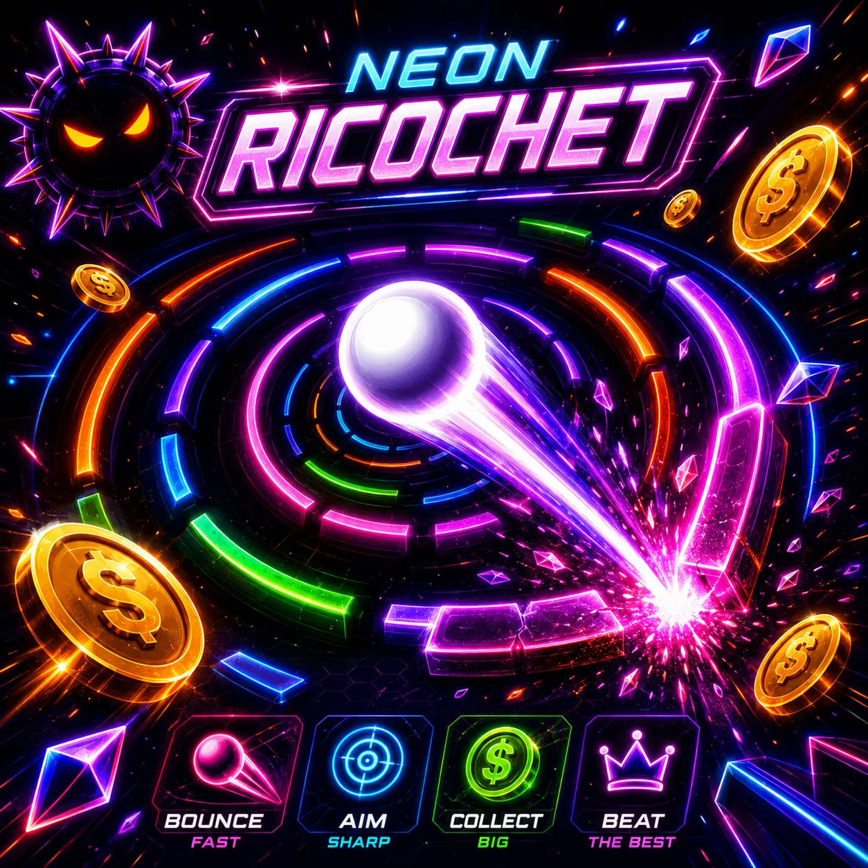 PLay Neon Ricochet now!